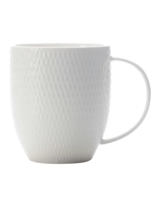 Maxwell & Williams White Basics 420ml Diamonds Coupe Mug -Homeware Haven Shop