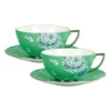Wedgwood Jasper Conran Teacup & Saucer Set Of 2 Green -Homeware Haven Shop 503117830 1 720x928