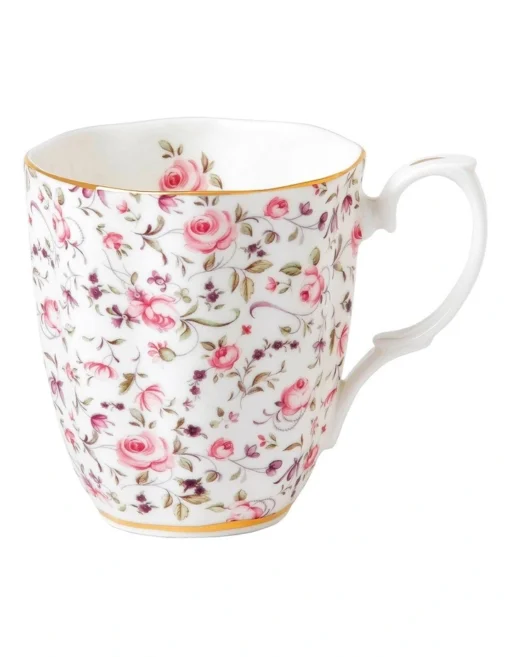 Rose Confetti 400ml Vintage Mug Pink/Purple -Homeware Haven Shop