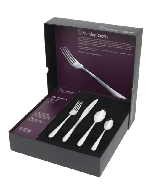 Hampton 24 Piece Cutlery Set In Stainless Steel -Homeware Haven Shop