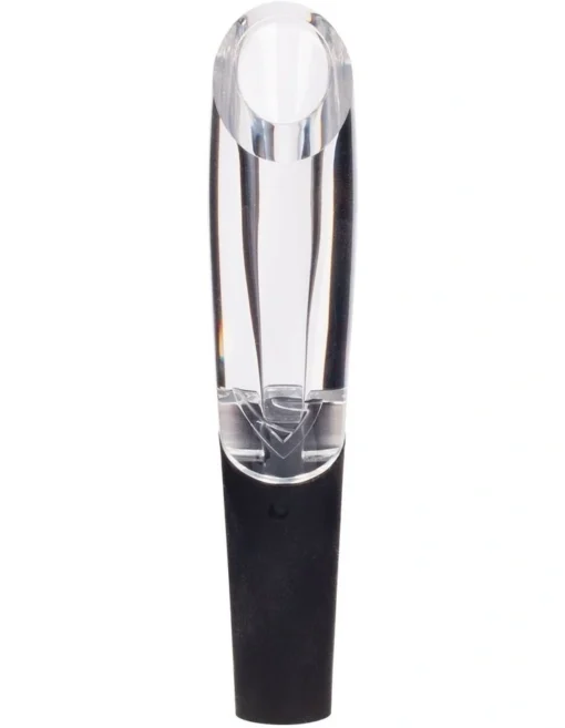 12.67x2.65x 2.65cm On Bottle Wine Aerator Black/Clear -Homeware Haven Shop