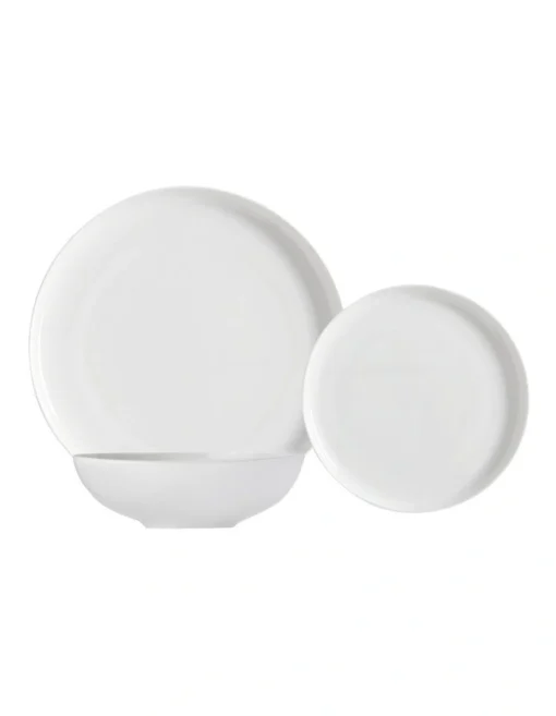 Maxwell & Williams Cashmere Mansion 12 Piece High Rim Dinner Set White -Homeware Haven Shop