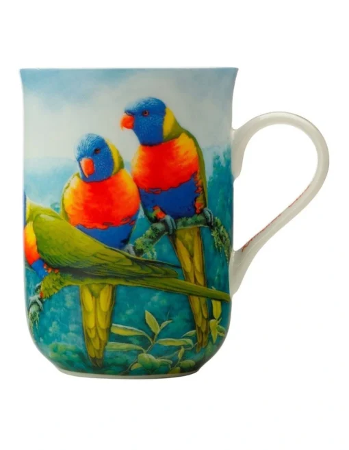 Maxwell & Williams Birds Of Australia KC 10 Year Anniversary Lorikeet 300ml Mug -Homeware Haven Shop