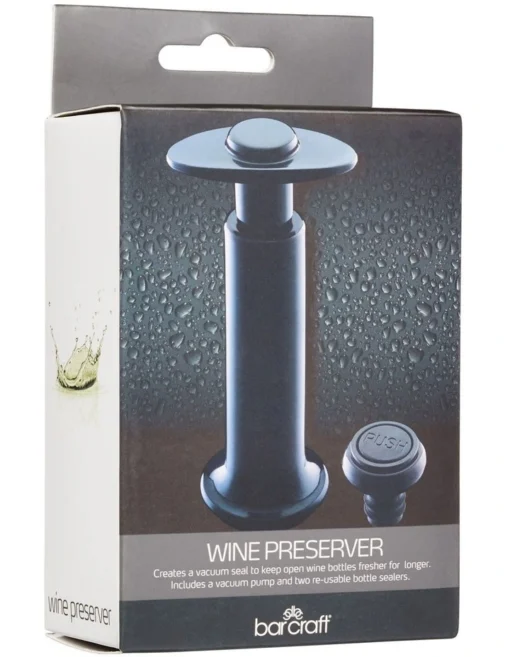 Wine Preserver Vacuum Pump 2 Stopper Set -Homeware Haven Shop