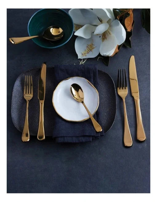 Chelsea 56 Piece Cutlery Set In Gold -Homeware Haven Shop