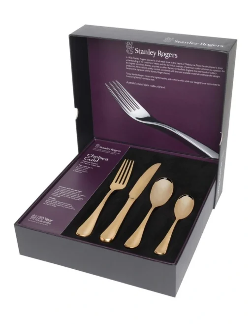 Chelsea 24 Piece Cutlery Set In Gold -Homeware Haven Shop