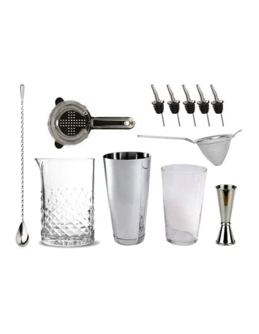 Bartender's Bar Kit With Boston Shaker And Glass -Homeware Haven Shop