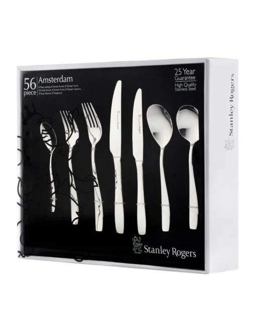 Amsterdam Cutlery Set 56 Piece In Silver -Homeware Haven Shop