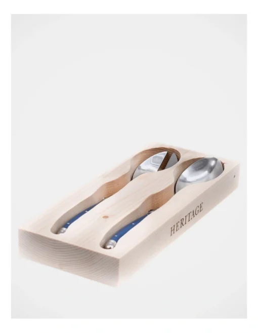 Heritage Laguiole Sophistique 2pc Salad Server Set Blue -Homeware Haven Shop