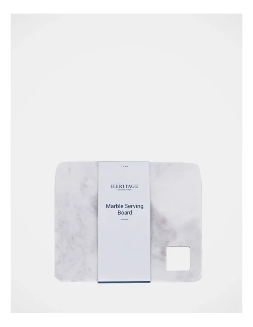 Heritage 22x18x1.5cm Marble Board White -Homeware Haven Shop