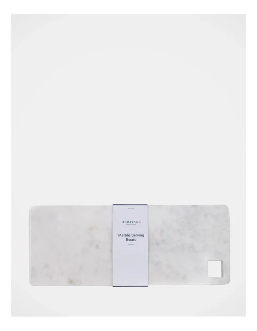 Heritage 45x18x1.5cm Marble Board White -Homeware Haven Shop