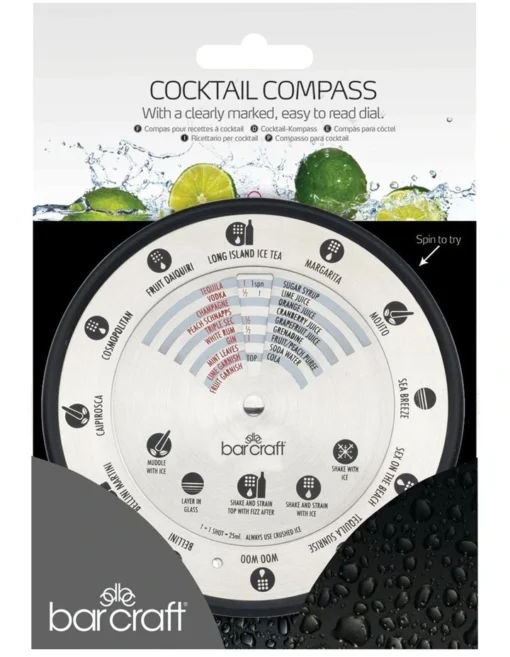 Stainless Steel Cocktail Compass Silver -Homeware Haven Shop