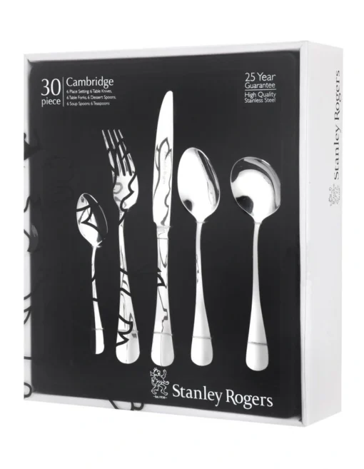 Cambridge 30 Piece Cutlery Set In Stainless Steel -Homeware Haven Shop