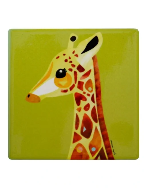 Maxwell & Williams Pete Cromer Wildlife Ceramic 9.5cm Giraffe Square Coaster -Homeware Haven Shop