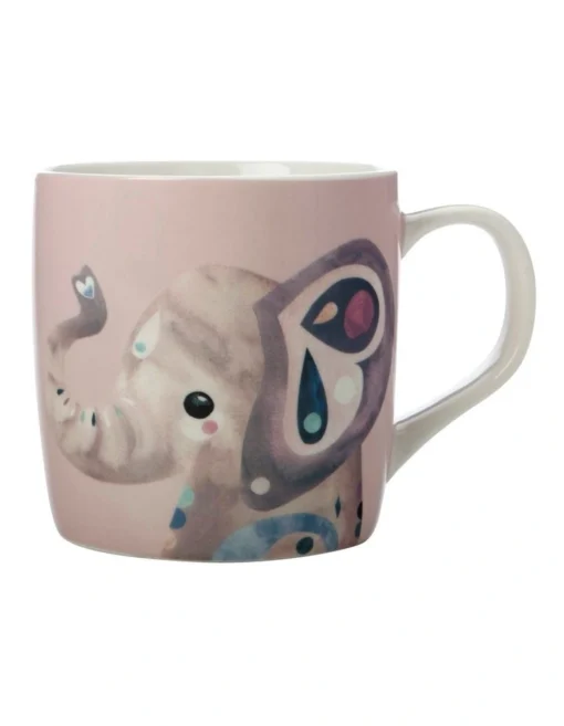 Maxwell & Williams Pete Cromer Wildlife 375ml Elephant Mug Gift Boxed Lilac -Homeware Haven Shop