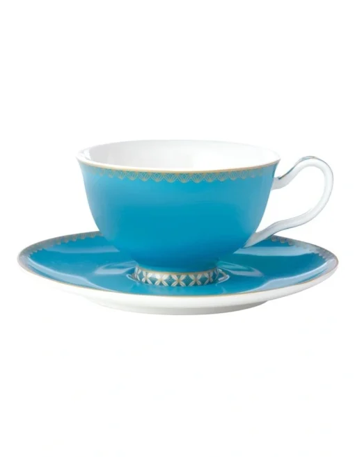 Maxwell & Williams Teas & C's Classic 200ml Gift Boxed Footed Cup & Saucer Set Aqua -Homeware Haven Shop
