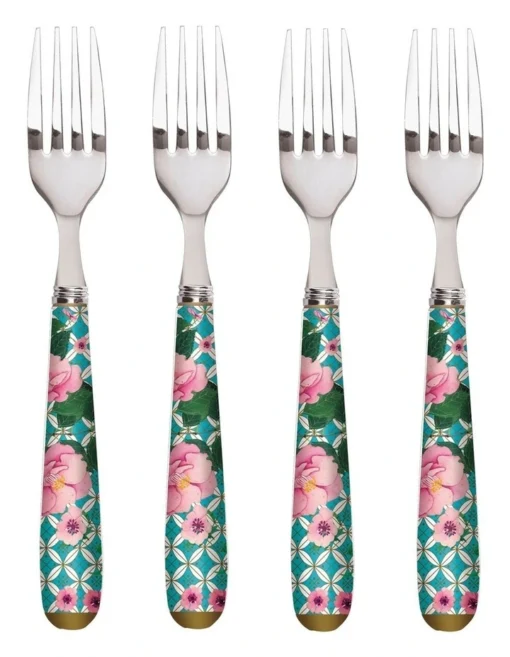 Maxwell & Williams Teas & C's Silk Road Set Of 4 Cake Fork Aqua -Homeware Haven Shop