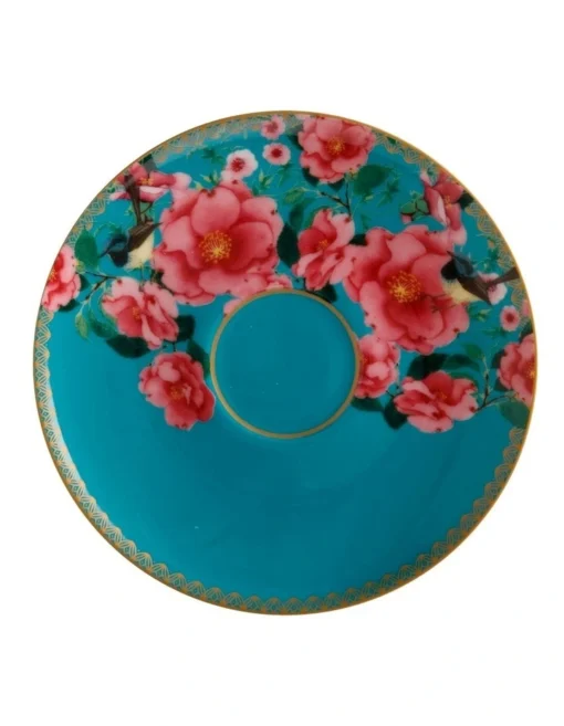 Maxwell & Williams Teas & C's Silk Road 200ml Gift Boxed Footed Cup & Saucer Set Aqua -Homeware Haven Shop