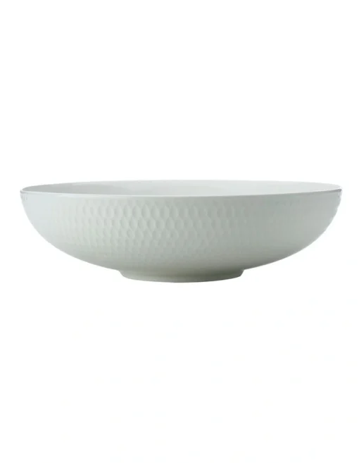 Maxwell & Williams White Basics Diamonds 28cm Round Serving Bowl White -Homeware Haven Shop