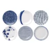 Royal Doulton Pacific 23.5cm Set Of 6 Mixed Plates White/Blue -Homeware Haven Shop 797695750 1 720x928