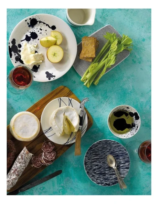Royal Doulton Pacific 23.5cm Set Of 6 Mixed Plates White/Blue -Homeware Haven Shop