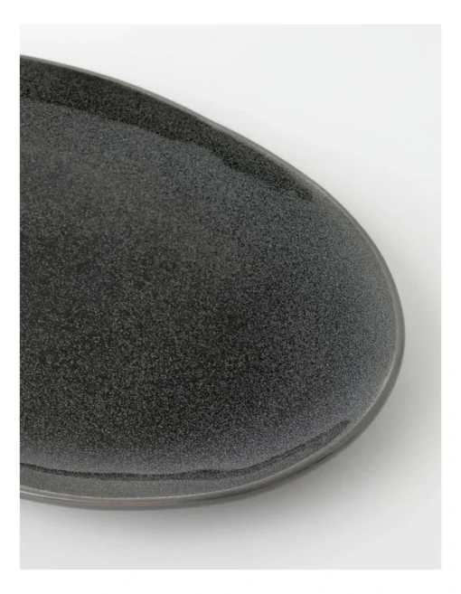 Esperance 34.5x24.5cm Oval Platter Charcoal -Homeware Haven Shop