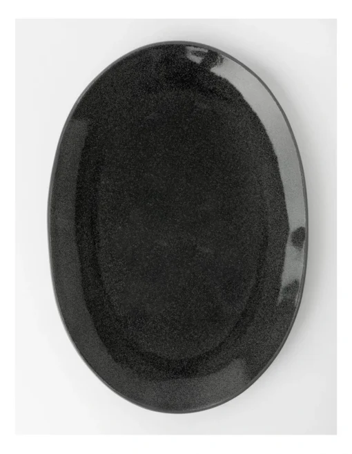 Esperance 34.5x24.5cm Oval Platter Charcoal -Homeware Haven Shop
