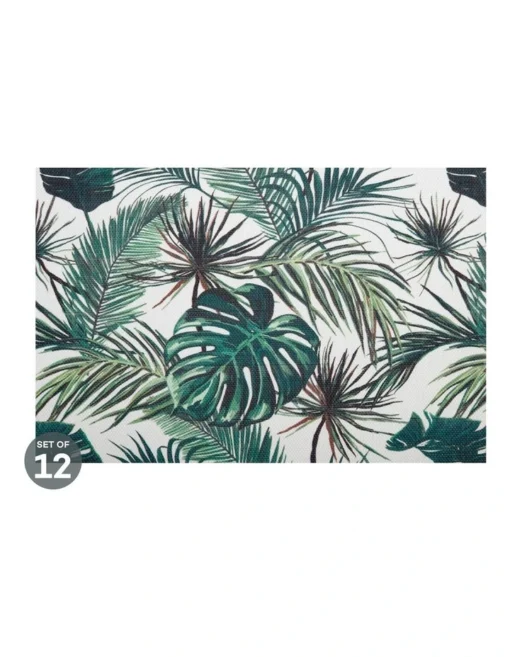 Maxwell & Williams Placemat 45x30cm Monstera Set Of 12 -Homeware Haven Shop