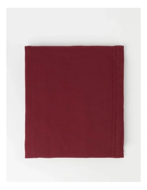 Heritage Elizabeth Hemstitch Tablecloth Berry -Homeware Haven Shop