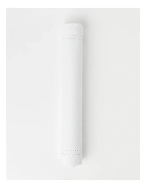 Heritage Elizabeth Hemstitch Table Runner In White -Homeware Haven Shop