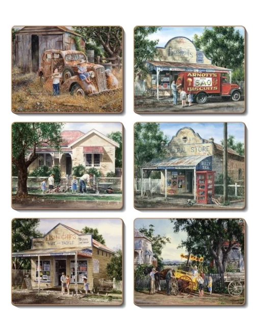 Times Now Past Set Of 6 Coasters -Homeware Haven Shop