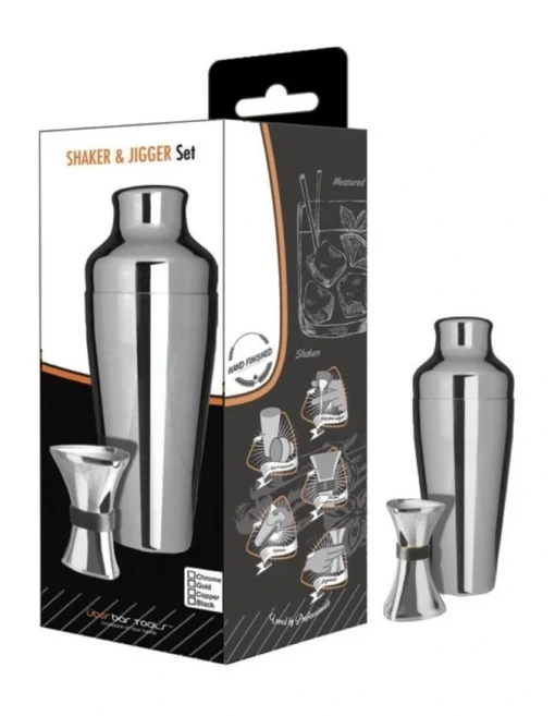 Shaker & Jigger Set Chrome -Homeware Haven Shop