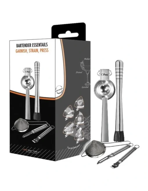 Bartender Essentials Set Chrome -Homeware Haven Shop