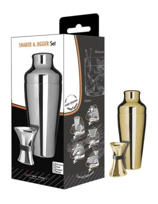 Shaker & Jigger Set Gold -Homeware Haven Shop