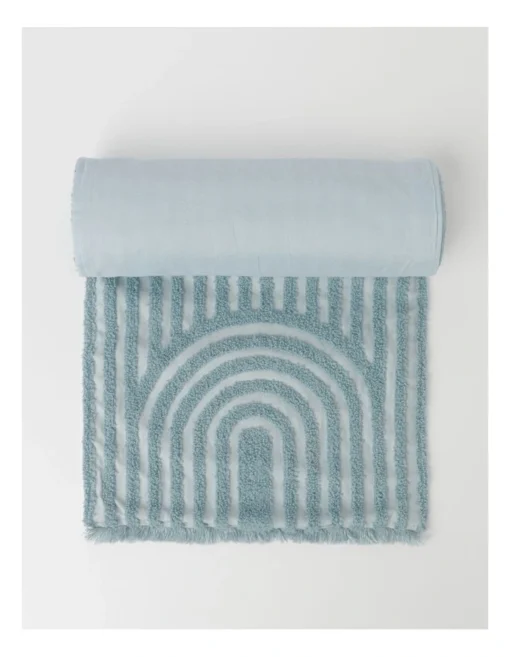 Arch Jacquard Table Runner Spa Blue -Homeware Haven Shop