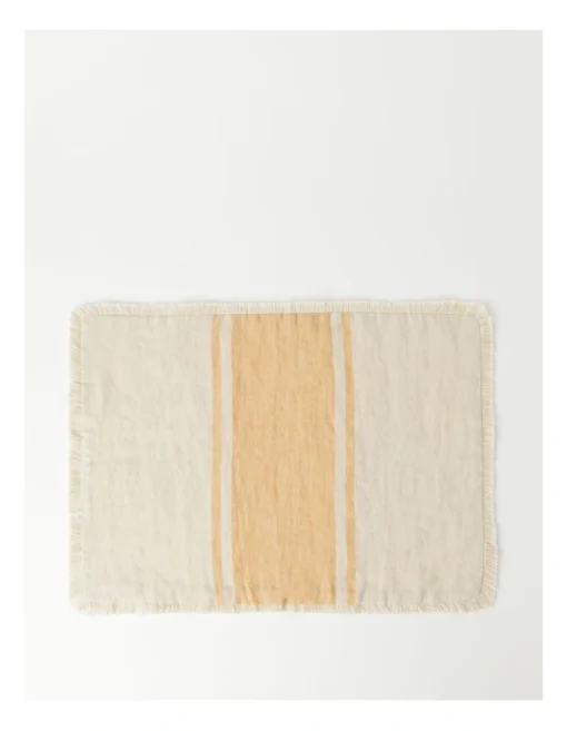 Yarn Dyed Linen Placemat Sand -Homeware Haven Shop