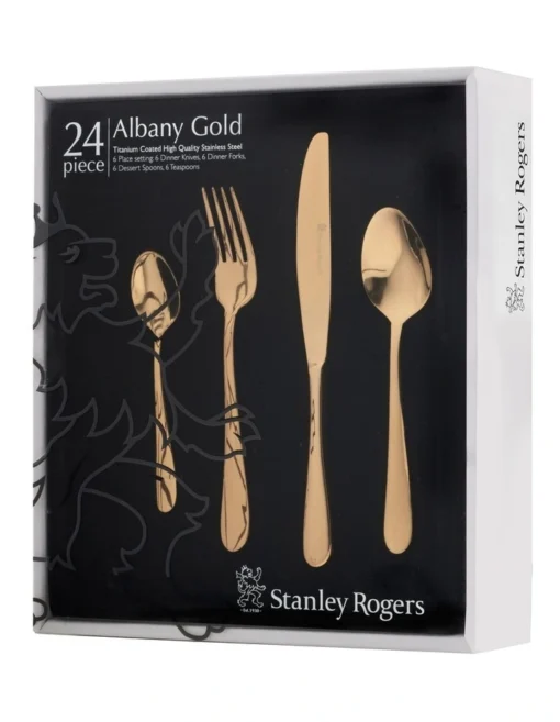 Albany Gold 24pc Cutlery Set -Homeware Haven Shop