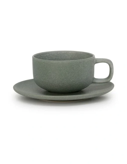 Hue Tea Cup & Saucer 200ml Leaf -Homeware Haven Shop