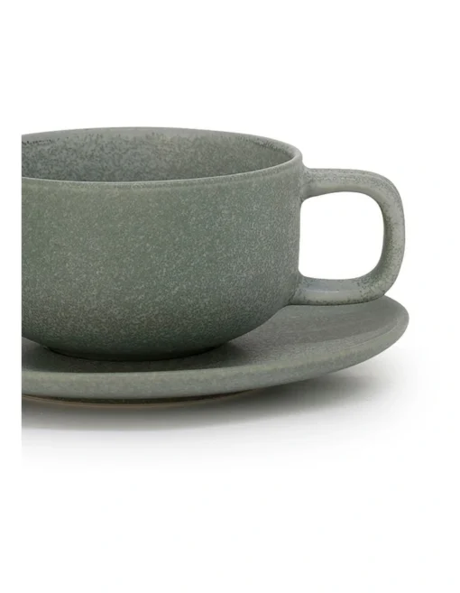 Hue Tea Cup & Saucer 200ml Leaf -Homeware Haven Shop
