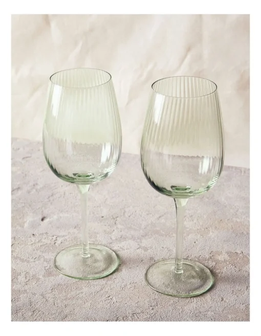 Amana Wine Glass 540ml Set Of 4 Sage -Homeware Haven Shop