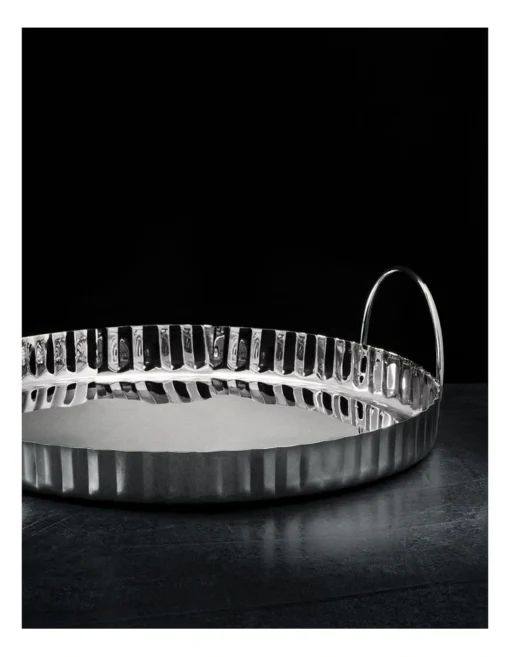 Parker Round Bar Tray With Handles 33cm -Homeware Haven Shop