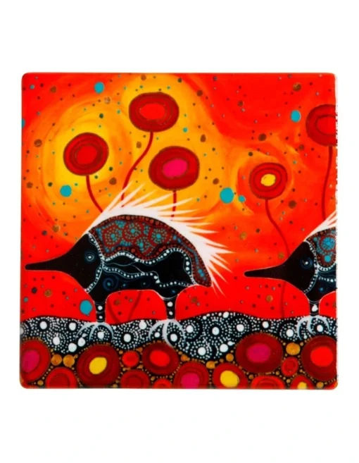 Maxwell & Williams Melanie Hava Journeys Ceramic Coaster 10cm Echidnas -Homeware Haven Shop
