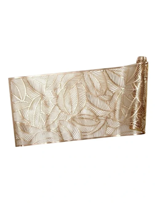 Maxwell & Williams Table Accents Cut-Out Runner 30x150cm Leaf Gold -Homeware Haven Shop