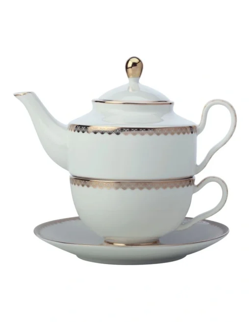 Maxwell & Williams Teas & C's Classic Tea For One With Infuser 380ML White Gift Boxed -Homeware Haven Shop
