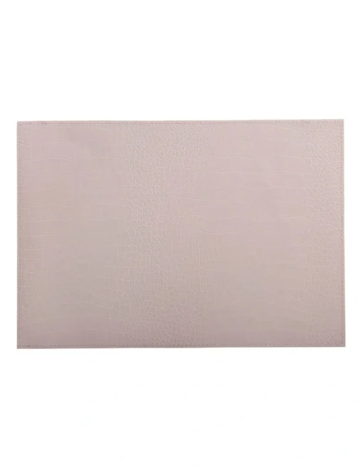 Maxwell & Williams Table Accents Leather Look Alligator Placemat 43x30cm In Ecru -Homeware Haven Shop