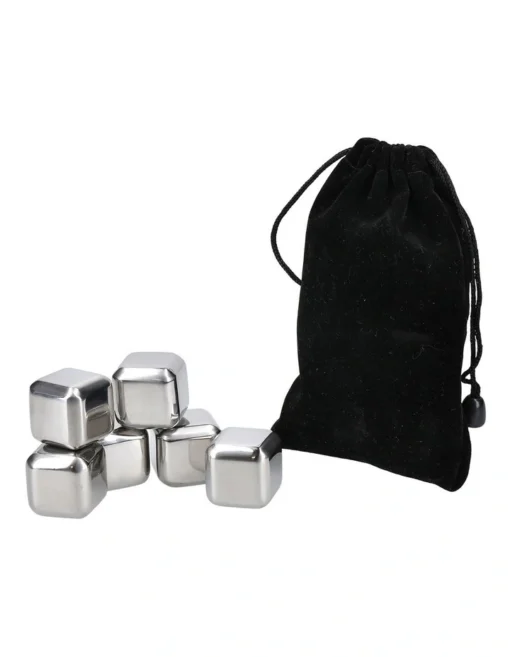 Wine Cube Set Of 6 Stainless Steel Gift Boxed -Homeware Haven Shop