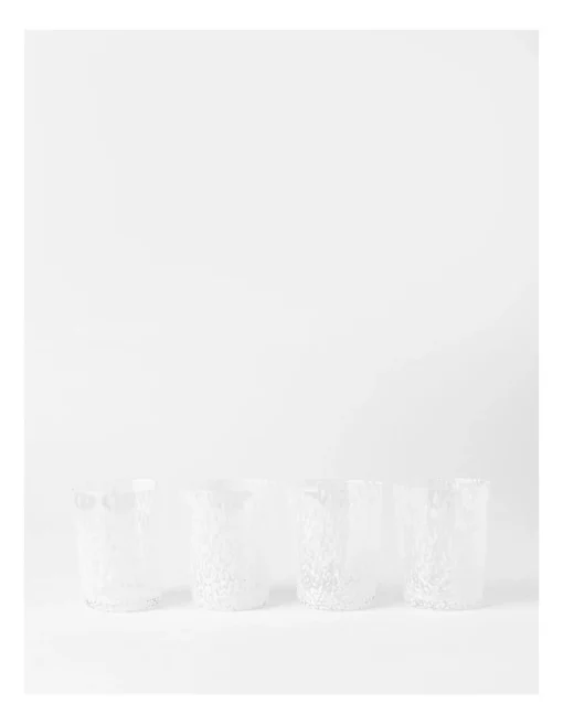 White Cloud Short Tumbler 410ml Set Of 4 -Homeware Haven Shop