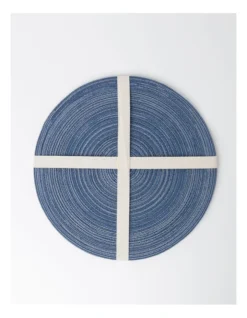 Denim Look Marle Placemat 4pk In Blue -Homeware Haven Shop 865772380 4 720x928