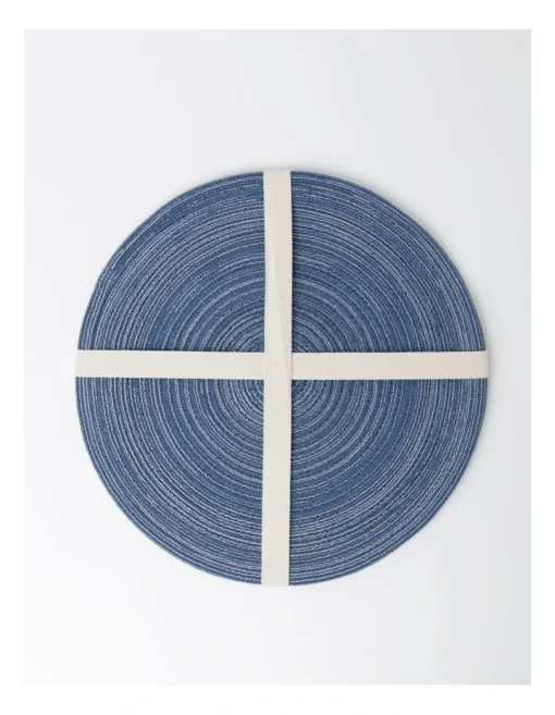 Denim Look Marle Placemat 4pk In Blue -Homeware Haven Shop