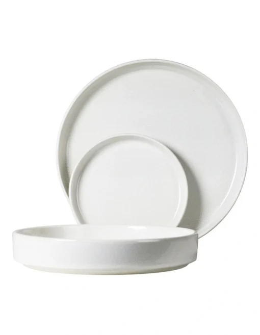 Form 12 Piece Dinner Set Of 4 X Dinner Plate, 4 X Side Plate 4 X Bowls Snow -Homeware Haven Shop